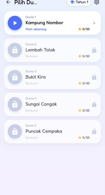 Skrin pilih dunia misiBijak